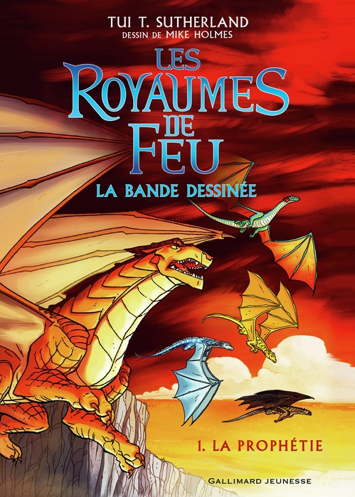Couverture ebook de Les Royaumes de Feu. La bande dessinée (Tome 1) - La Prophétie, de Tui T. Sutherland