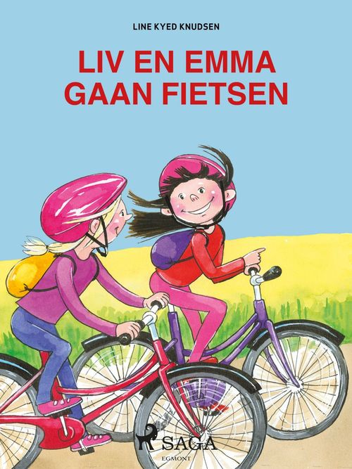 ebook cover of Liv en Emma gaan fietsen, by Line Kyed Knudsen