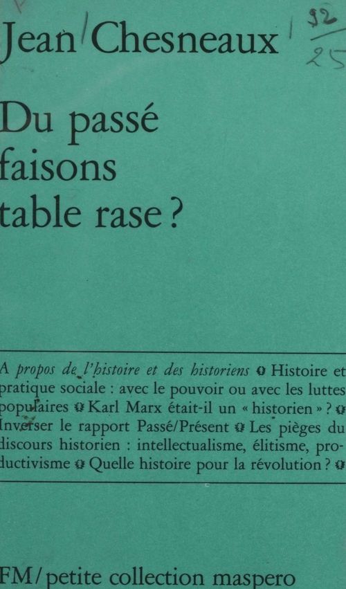 ebook cover of Du passé, faisons table rase ?, by Jean Chesneaux