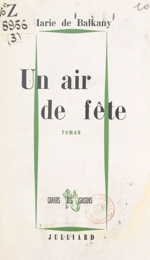 ebook cover of Un air de fête, by Marie De Balkany
