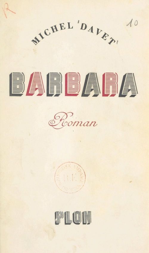 ebook cover of Barbara, by Michel Davet