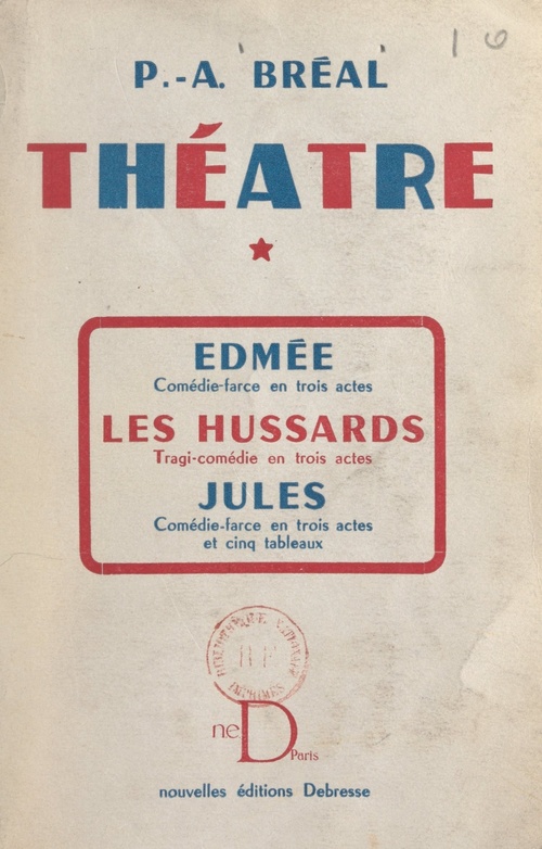 ebook cover of Théâtre (1). Edmée, comédie-farce en 3 actes, by Pierre-Aristide Breal