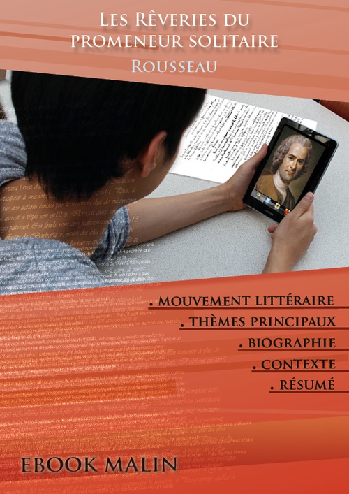Couverture ebook de Fiche de lecture Les Rêveries du promeneur solitaire - Résumé détaillé et analyse littéraire de référence, de Jean-Jacques Rousseau