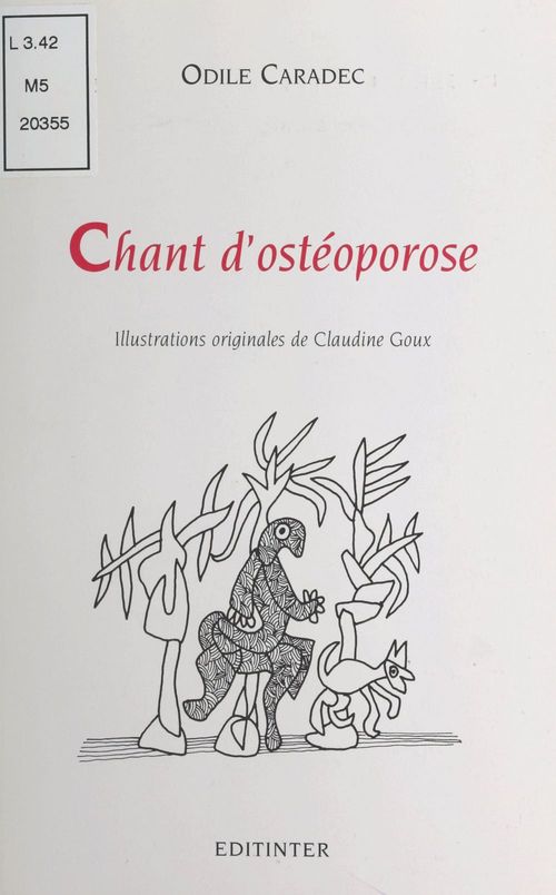 Couverture ebook de Chant d'ostéoporose, de Odile Caradec