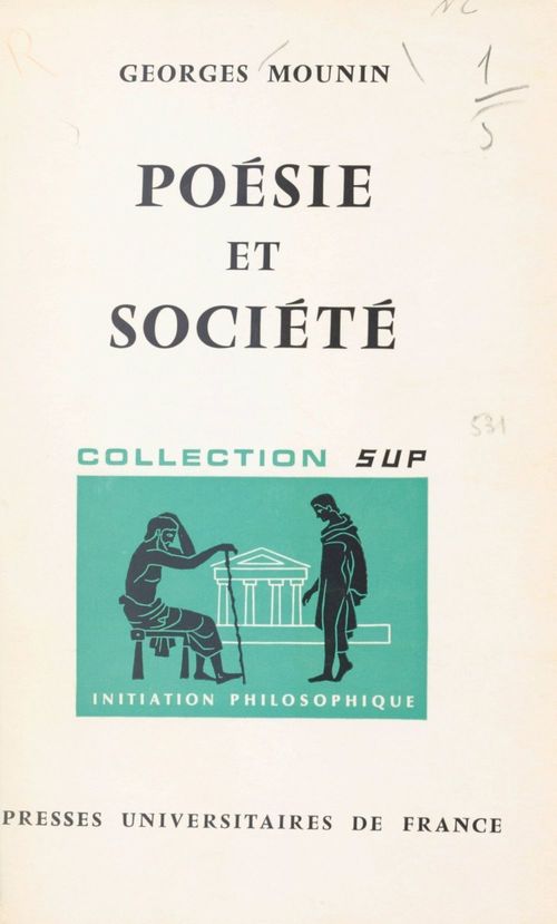 ebook cover of Poésie et société, by Georges Mounin