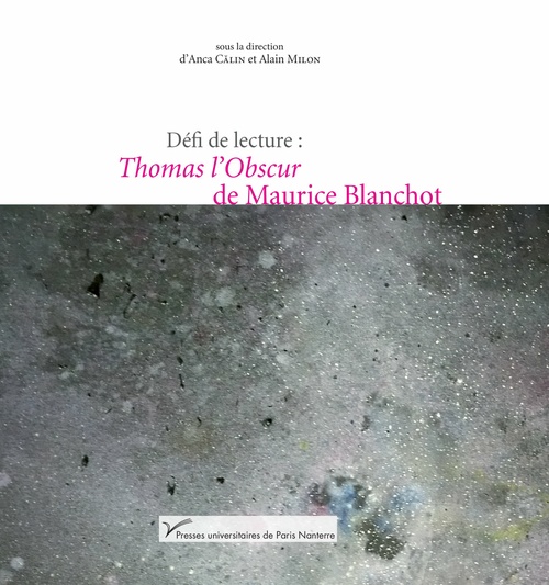 ebook cover of Défi de lecture : Thomas l´obscur de Maurice Blanchot, by
