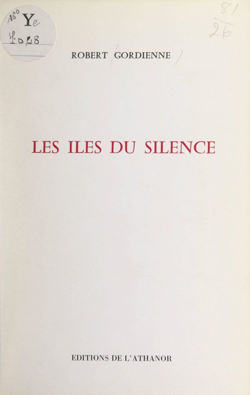 Couverture ebook de Les îles du silence, de Robert Gordienne