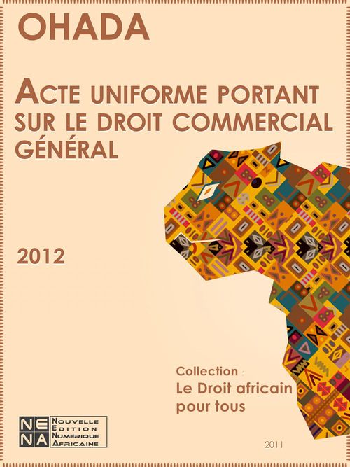 Couverture ebook de Acte uniforme portant sur le droit commercial général (AUDCG), de Collectif