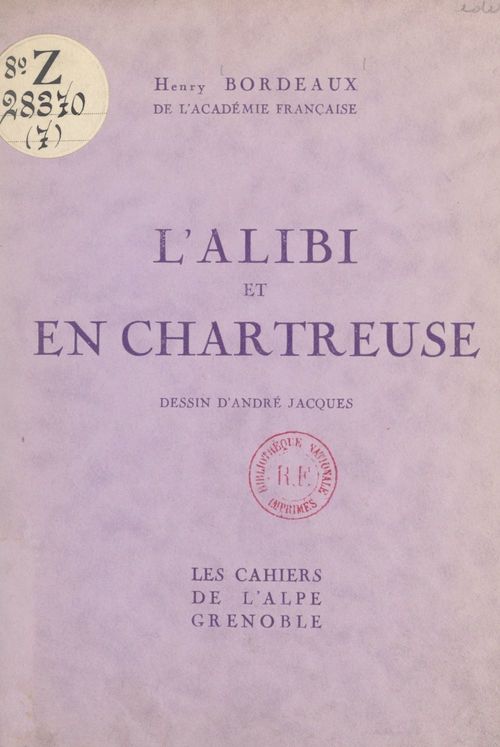 ebook cover of L'alibi ; En Chartreuse, by Henry Bordeaux