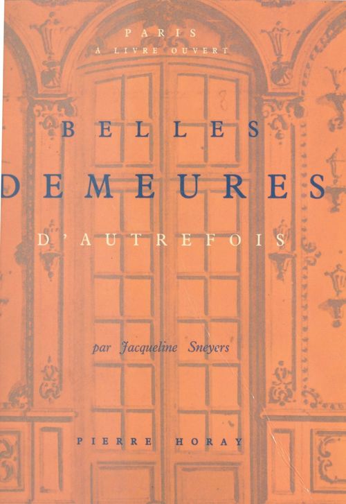 Couverture ebook de Belles demeures d'autrefois, de Jacqueline Sneyers