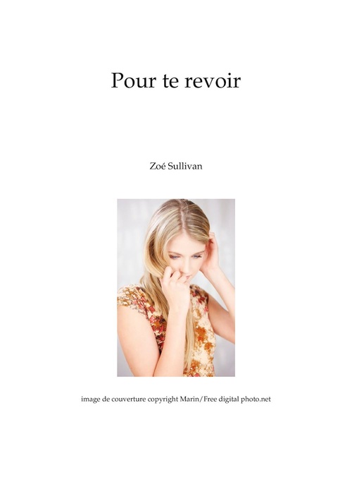 ebook cover of Pour te revoir, by Zoe Sullivan