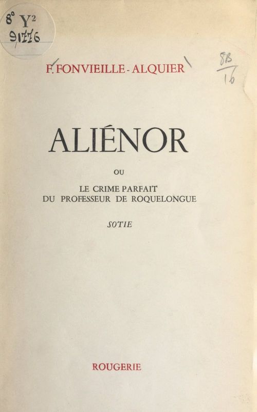 Couverture ebook de Aliénor, de F. Fonvieille-Alquier