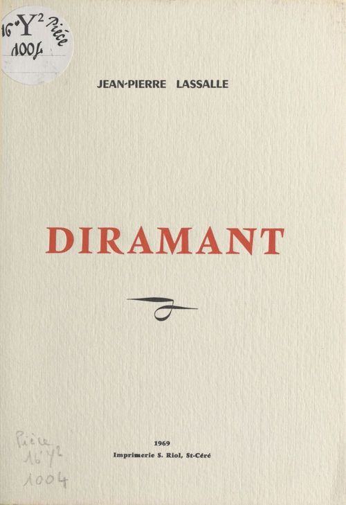ebook cover of Diramant, by Jean-Pierre Lassalle