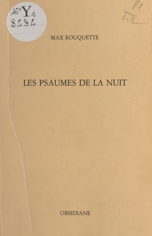 ebook cover of Les Psaumes de la nuit / «Los Saumes de la nuoch», by Max Rouquette