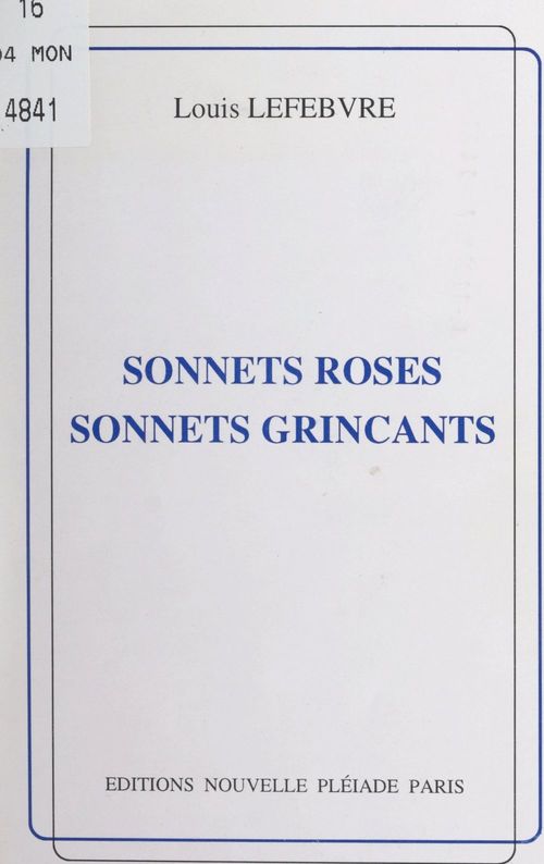 ebook cover of Sonnets roses, sonnets grinçants, by Louis Lefebvre