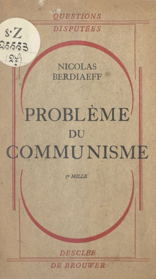 ebook cover of Problème du communisme, by Nicolas Berdiaeff