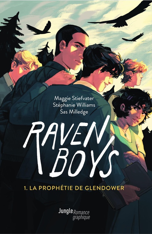 Couverture ebook de Raven Boys - Tome 1 - La prophétie de Glendower, de Sas Milledge, Maggie Stiefvater, Stéphanie Williams