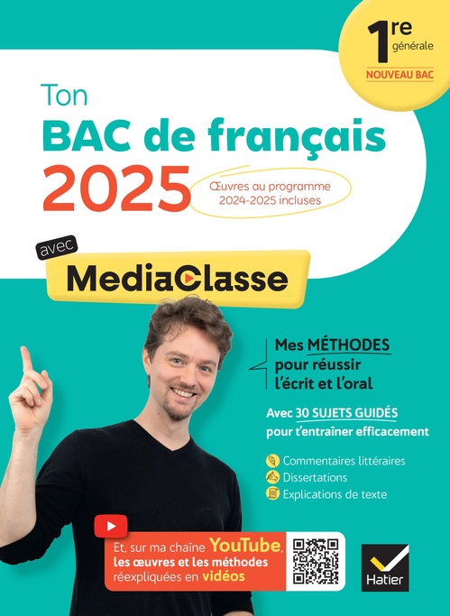 Couverture ebook de Ton Bac de français avec MediaClasse - Bac 2025 (programme d'oeuvres 2024-2025), de Romain Boussot