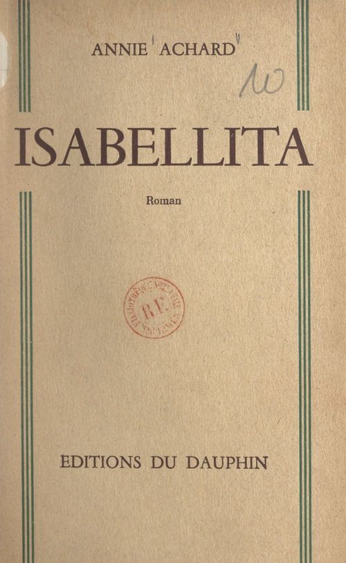 Couverture ebook de Isabellita, de Annie Achard