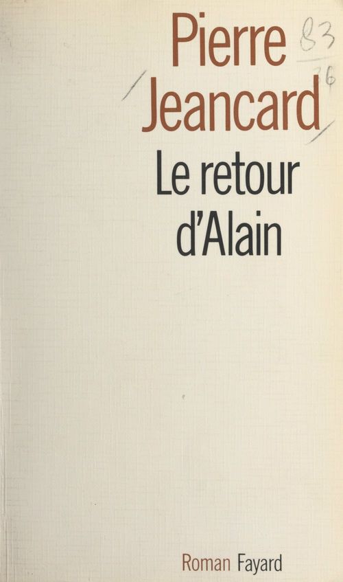 Couverture ebook de Le retour d'Alain, de Pierre Jeancard