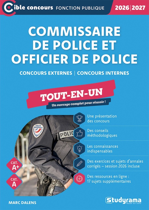 ebook cover of Commissaire de police et officier de police - Tout-en-un - Catégorie A et A+ - Concours 2026-2027, by Marc Dalens