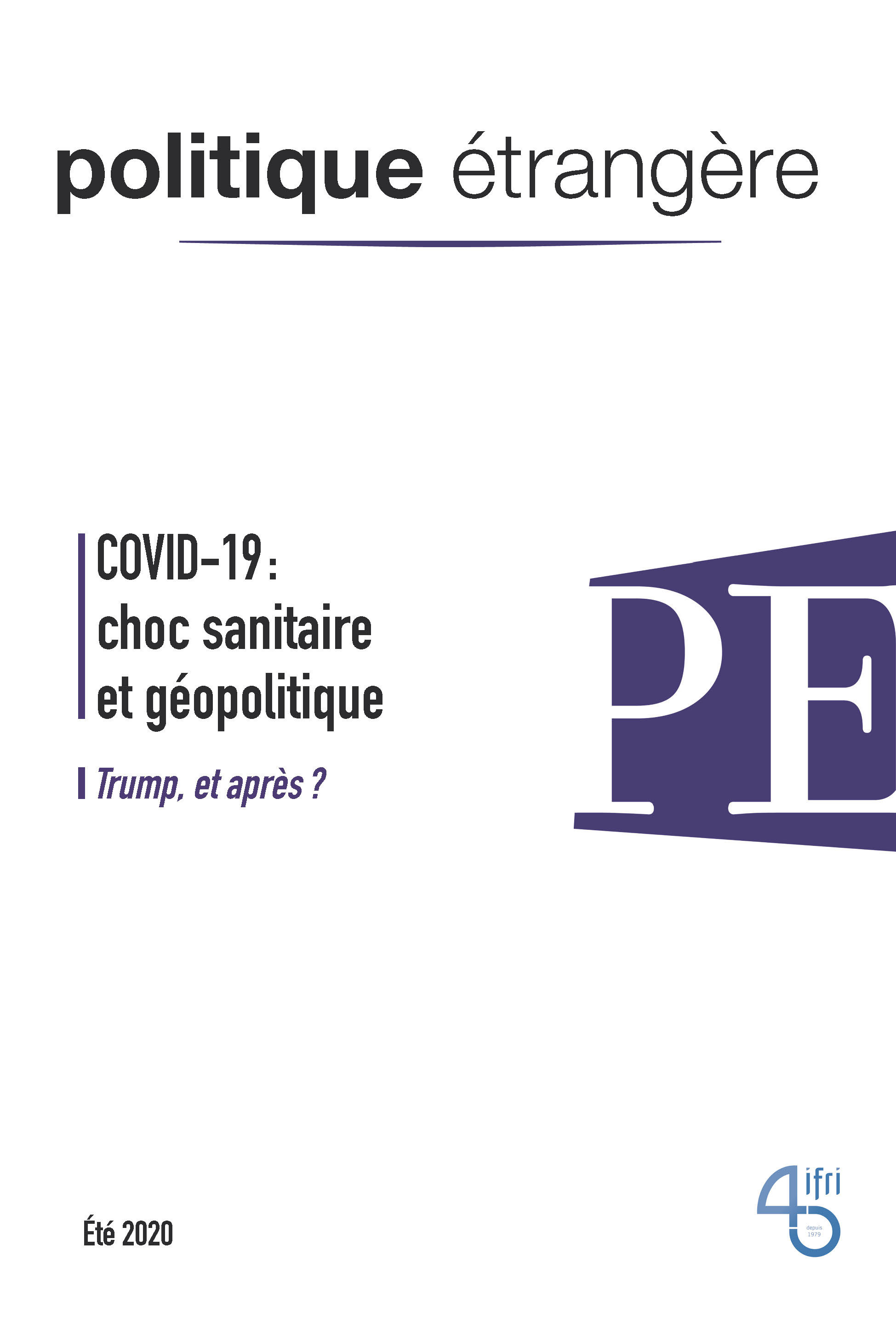 ebook cover of COVID-19 : choc sanitaire et géopolitique, by Collectif