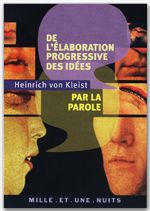 Couverture ebook de De l'élaboration progressive des idées par la parole, de Bernd Heinrich Wilhelm von Kleist