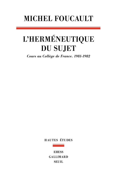ebook cover of L'Herméneutique du sujet. Cours au Collège de France (1981-1982), by Michel Foucault