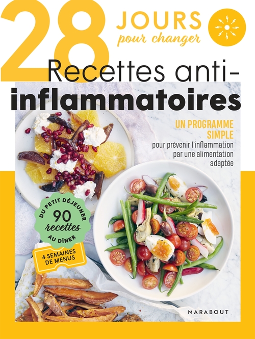 Couverture ebook de 28 jours pour changer - Recettes anti-inflammatoires, de Collectif