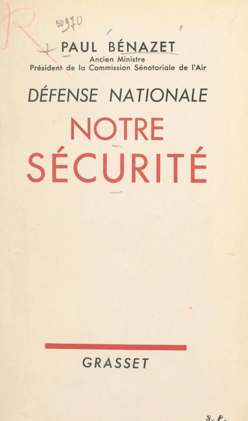 ebook cover of Défense nationale, by Paul Benazet
