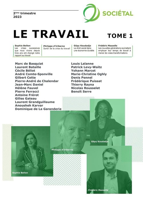 Couverture ebook de Revue Sociétal : Le travail - Tome 1, de Institut de l'entreprise