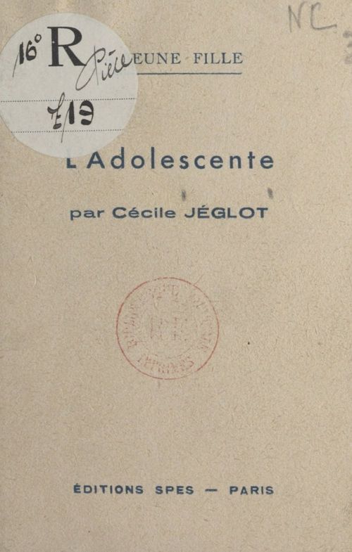 Couverture ebook de L'adolescente, de Cecile Jeglot