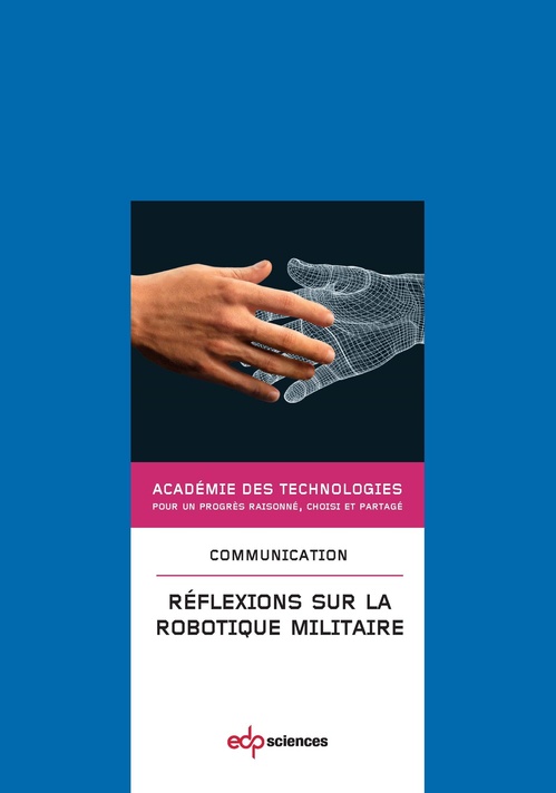 Couverture ebook de Réfléxions sur la robotique militaire, de Collectif