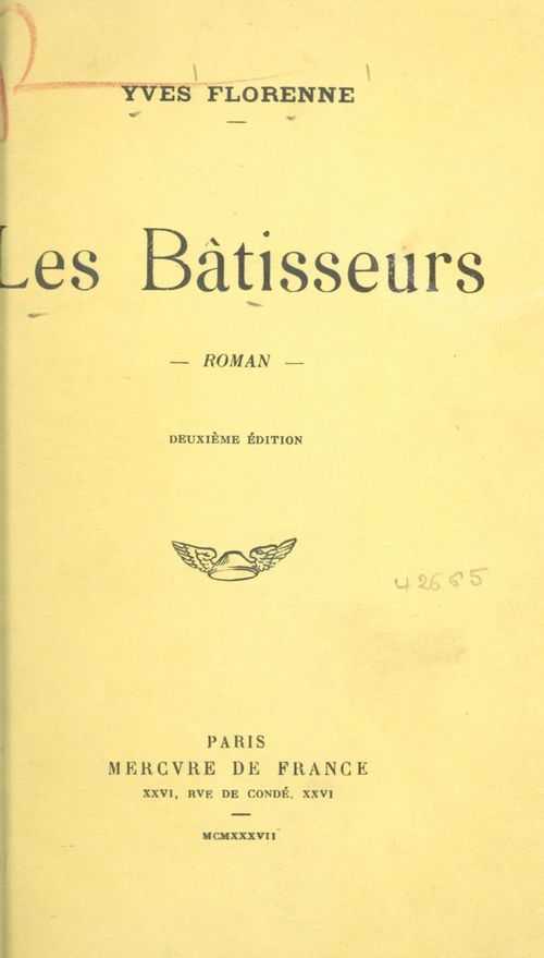 ebook cover of Les bâtisseurs, by Yves Florenne
