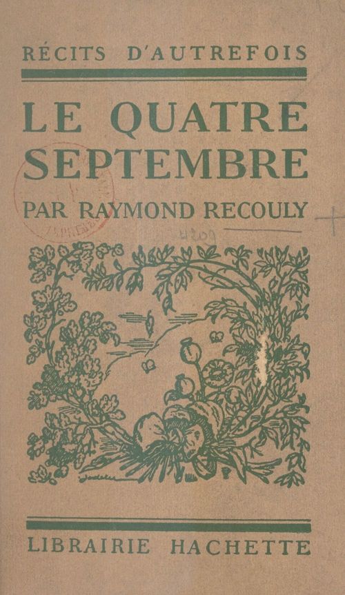 Couverture ebook de Le quatre septembre, de Raymond Recouly