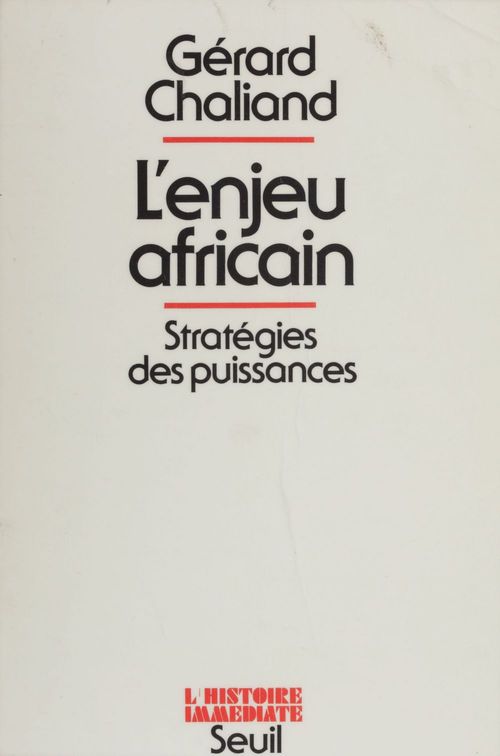 Couverture ebook de L'Enjeu africain : stratégies des puissances, de Chaliand Gerard