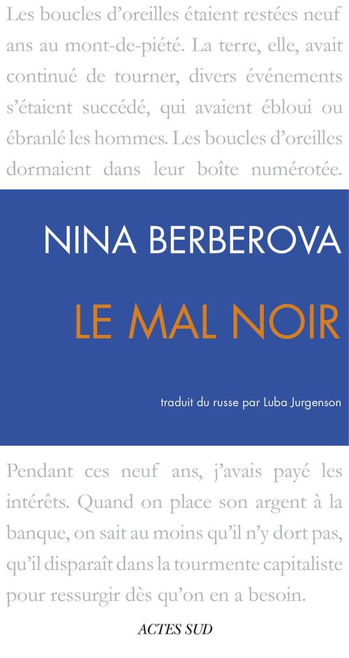 Couverture ebook de Le mal noir, de Nina Berberova