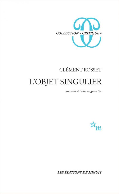 ebook cover of L'Objet singulier, by Clément Rosset