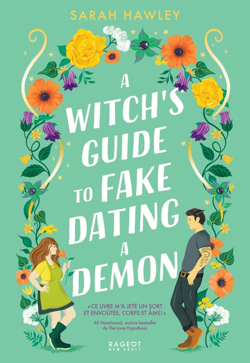 ebook cover of A Witch's Guide to fake dating a demon, by Sarah Hawley