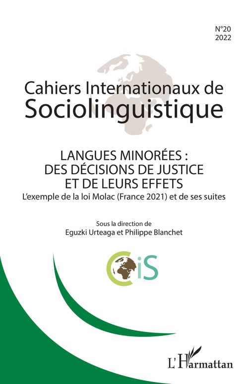 Couverture ebook de Langues minorées : des décisions de justice et de leurs effets, de Cahiers Internationaux De Sociolinguisti
