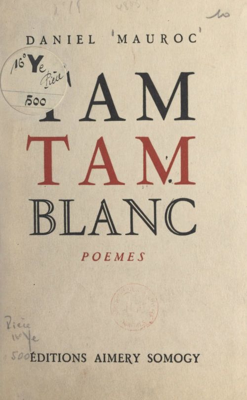 ebook cover of Tam-tam blanc, by Daniel Mauroc