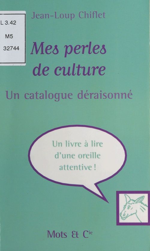 Couverture ebook de Mes perles de culture : un catalogue déraisonné, de Jean-Loup Chiflet