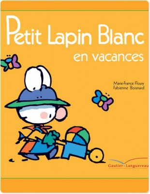 Couverture ebook de Petit Lapin Blanc en vacances, de Marie-France Floury