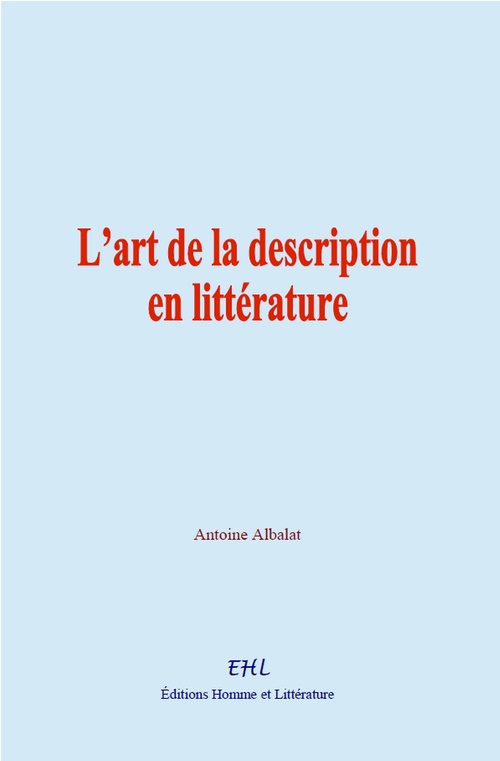 ebook cover of L´art de la description en littérature, by Antoine Albalat