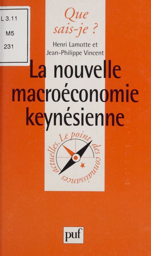 Couverture ebook de La nouvelle macroéconomie keynésienne, de Lamotte Henri, Jean-philippe Vincent