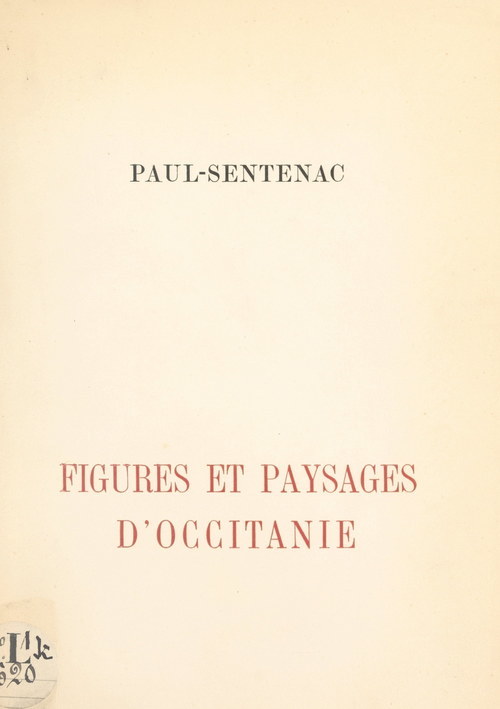 Couverture ebook de Figures et paysages d'Occitanie, de Paul Sentenac
