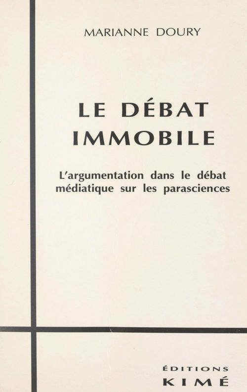 ebook cover of Le débat immobile, by Marianne Doury