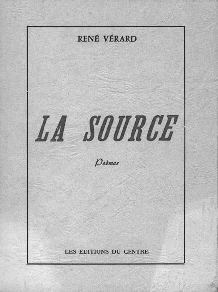 Couverture ebook de La Source - Poèmes, de René Vérard