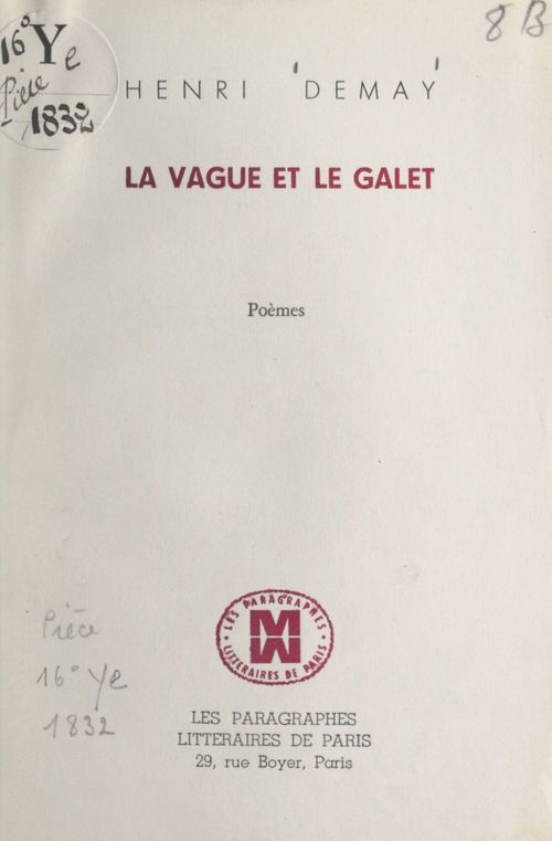 Couverture ebook de La vague et le galet, de Henri Demay