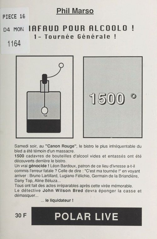 Couverture ebook de Échafaud pour alcoolo (1) : Tournée générale !, de Phil Marso